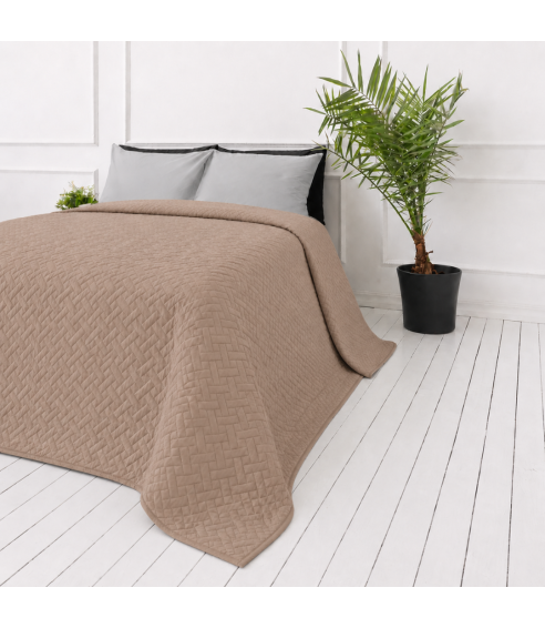 Lovatiesė „Bedspread Latte“. Pledai