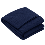 Lovatiesė „Bedspread Navy“. Pledai, 210x240 cm. Tamsiai mėlyna lovatiesė su smulkiu geometriniu dygsniuotu raštu Lovatiesė „Bedspread Navy“. Pledai, 210x240 cm. Tamsiai mėlyna lovatiesė su smulkiu geometriniu dygsniuotu raštu