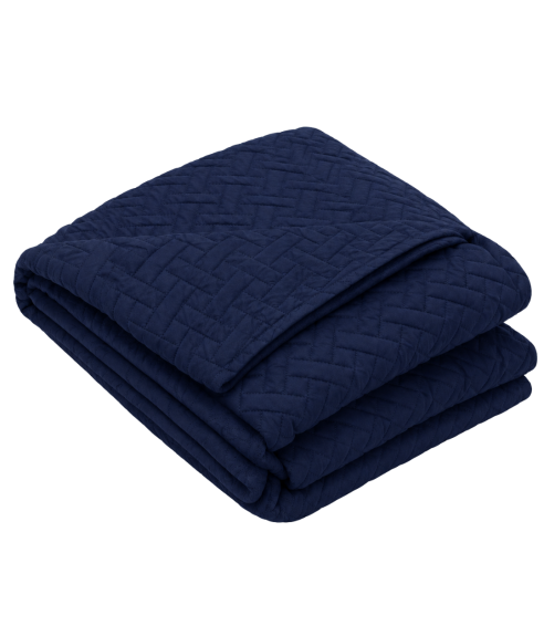 Lovatiesė „Bedspread Navy“. Pledai