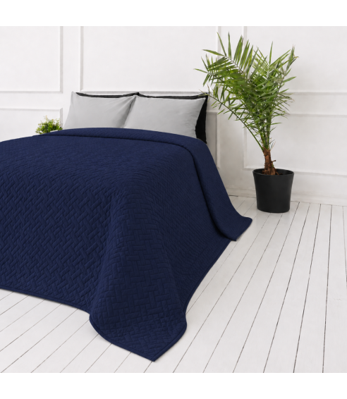 Lovatiesė „Bedspread Navy“. Pledai