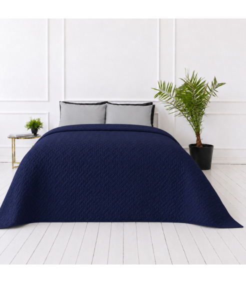 Lovatiesė „Bedspread Navy“. Pledai