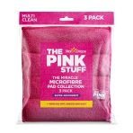 Mikropluošto šluostės „Pink stuff microfibre“. Šluostės, 30x30 cm. Minkšta rausva mikropluošto šluostė veiksmingai ir švelniai valo, idealiai tinka įvairiems paviršiams ir dulkėms valyti.