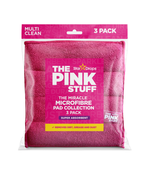 Mikropluošto šluostės „Pink stuff microfibre“. Šluostės