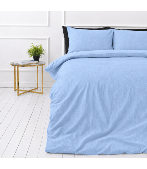 Muslino patalynės komplektas „Blue muslin“. Vaikiška patalynė