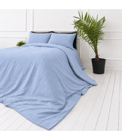 Muslino patalynės komplektas „Blue muslin“. Vaikiška patalynė