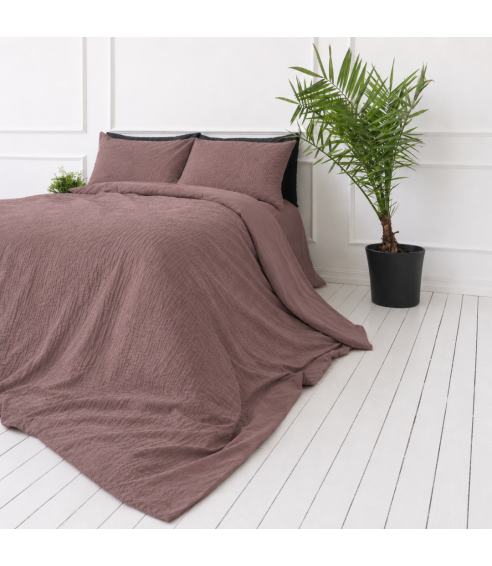 Muslino patalynės komplektas „Brown muslin“. Patalynės komplektai 200x200