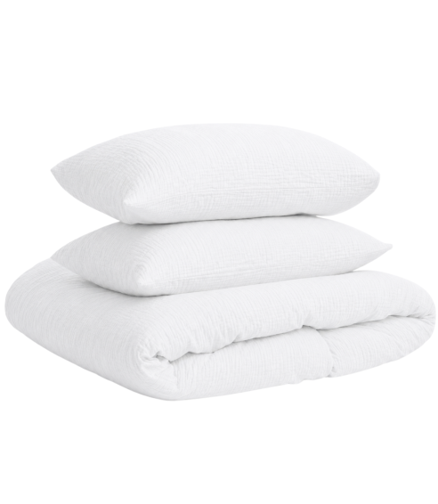 Muslino patalynės komplektas „White muslin“. Patalynės komplektai 200x200