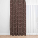 Naktinės užuolaidos „Brown baroque curtain“. Užuolaidos, 140x270 cm. Tamsiai ruda užuolaida su elegantišku žakardo ornamentu, suteikianti gylio ir šilumos bet kuriai erdvei.