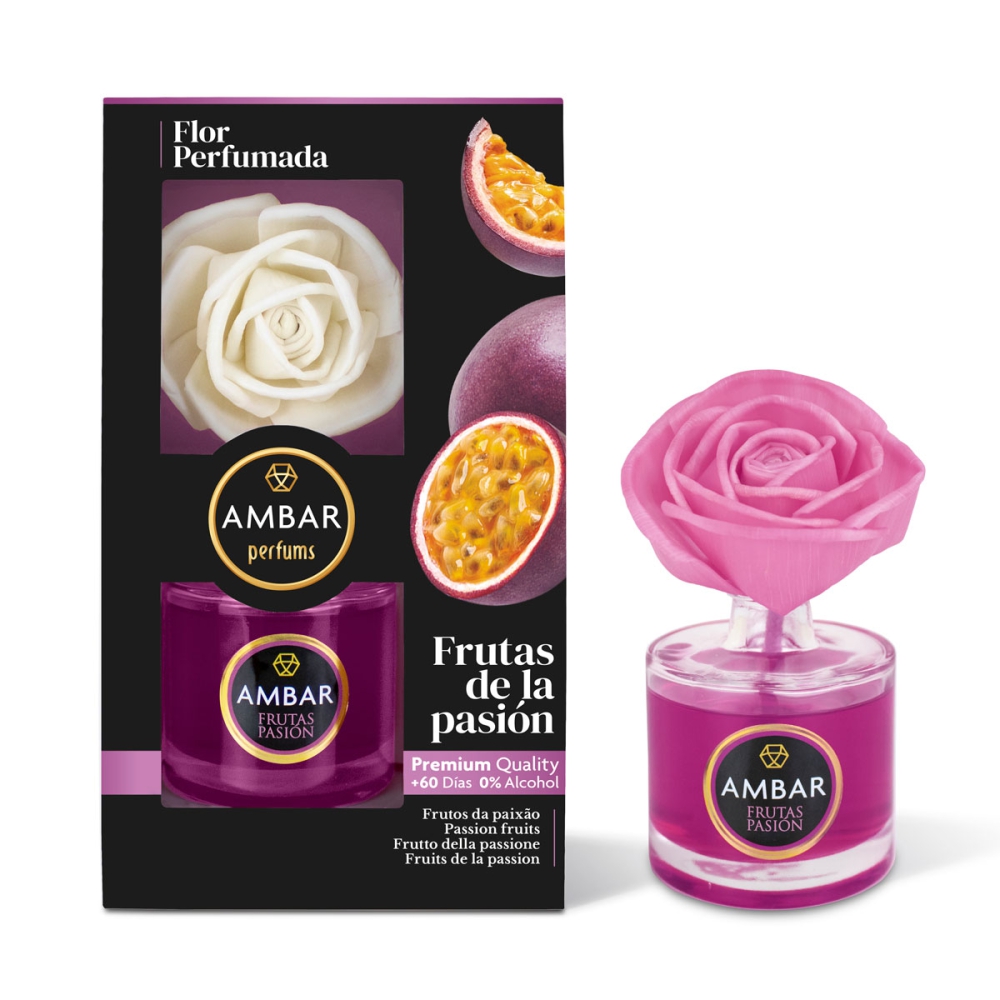 Namų kvapai su dirbtine gėlyte „Passion“. Namų kvapai . Namų difuzorius su subtilia gėle, skleidžiančia pasiflorų kvapą ir suteikiančia aromatingą aplinką.