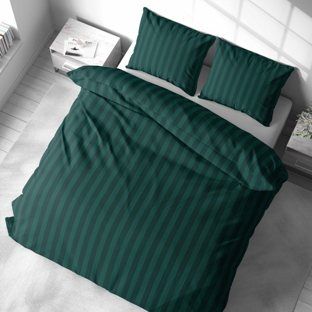 Pagalvių užvalkalai „Green Stripes“. Pagalvių užvalkalai 50x70
