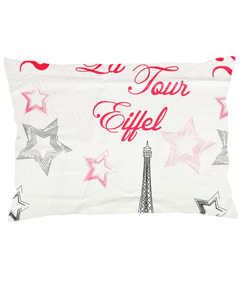 Pagalvių užvalkalai „Eiffel red“ 1 vnt.. Pagalvių užvalkalai 50x70