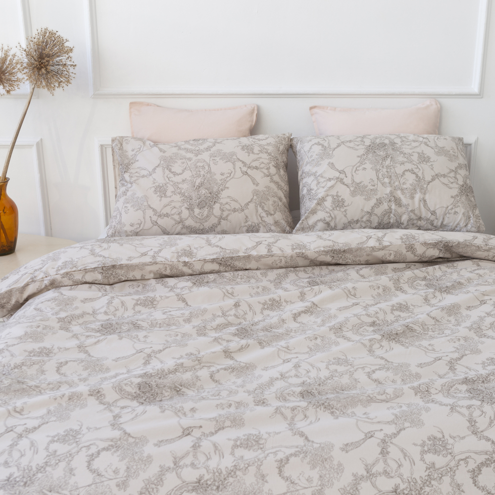 Pagalvių užvalkalai „Toile de jouy grey“ 1 vnt.. Pagalvių užvalkalai 50x70