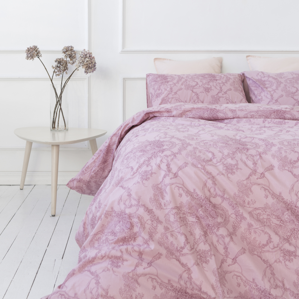 Pagalvėlių užvalkalai „Toile de jouy red“ 1 vnt.. Klasikinio stiliaus užvalkalas pagalvei