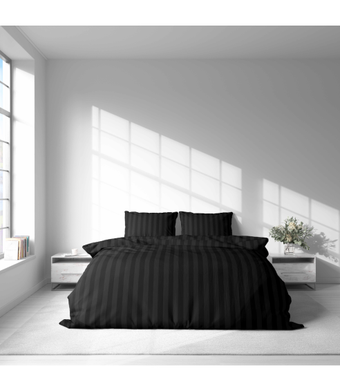 Patalynės komplektas „Black Stripes“. Patalynės komplektai 140x200