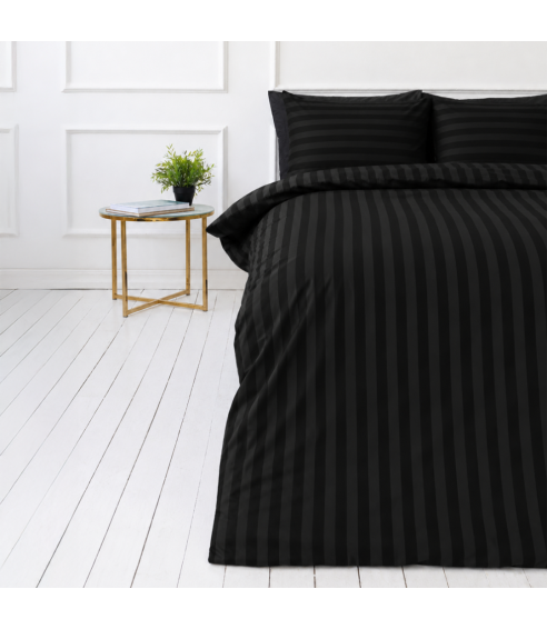 Patalynės komplektas „Black Stripes“. Patalynė viešbučiams