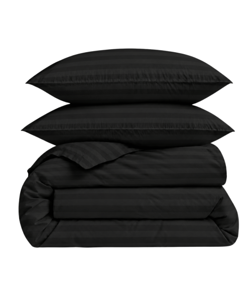Patalynės komplektas „Black Stripes“. Patalynė viešbučiams