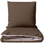 Patalynės komplektas „Brunette Ash Rose“. Ruda patalynė, 140x200 cm, 150x200 cm, 160x200 cm, 180x200 cm, 200x200 cm, 200x220 cm, 220x240 cm. Tamsiai rudas vienspalvis patalynės komplektas su švelniu rožiniu akcentu