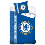 Patalynės komplektas „Chelsea“. Vaikiška patalynė, 140x200 cm. Tamsiai mėlyna patalynė su ryškiu "chelsea" futbolo klubo logotipu.