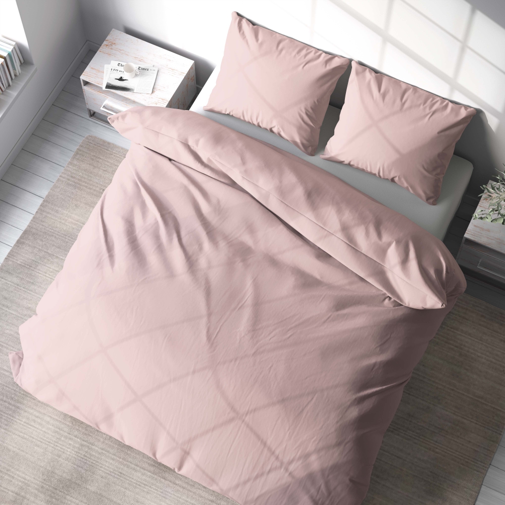 Patalynės komplektas „Crystal pink“. Patalynė viešbučiams, 140x200 cm, 200x200 cm, 200x220 cm. Elegantiškas rožinės spalvos patalynės komplektas suteiks moteriškumo.