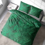 Patalynės komplektas „Fern“. Patalynės komplektai 140x200, 140x200 cm, 160x200 cm, 200x200 cm, 200x220 cm. Sodriai žalios spalvos patalynė, papuošta įspūdingu paparčio raštu, primenančiu natūralią ramybę.