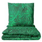 Patalynės komplektas „Fern“. Patalynės komplektai 140x200, 140x200 cm, 160x200 cm, 200x200 cm, 200x220 cm. Prabangi tamsiai žalia patalynė su per dideliu paparčio raštu - gamtos dvelksmas patalpoje