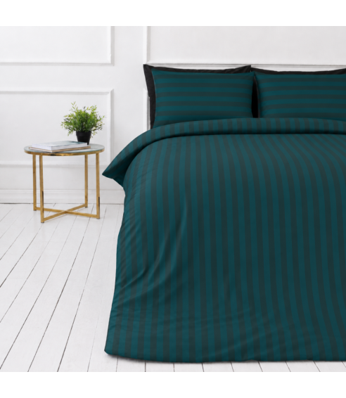 Patalynės komplektas „Green Stripes“. Patalynė viešbučiams
