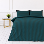 Patalynės komplektas „Green Stripes“. Raštuota patalynė, 140x200 cm, 150x200 cm, 160x200 cm, 180x200 cm, 200x200 cm, 200x220 cm. Elegantiškas tamsiai žalios spalvos patalynės komplektas su nesenstančiu dryžuotu raštu, kuris puikiai dera su įvairiais interjero dizaino stiliais. Patalynės komplektas „Green Stripes“. Raštuota patalynė, 140x200 cm, 150x200 cm, 160x200 cm, 180x200 cm, 200x200 cm, 200x220 cm. Elegantiškas tamsiai žalios spalvos patalynės komplektas su nesenstančiu dryžuotu raštu, kuris puikiai dera su įvairiais interjero dizaino stiliais.