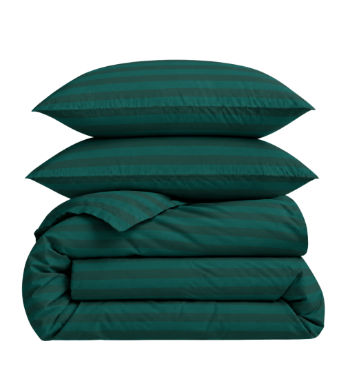 Patalynės komplektas „Green Stripes“. Patalynė viešbučiams