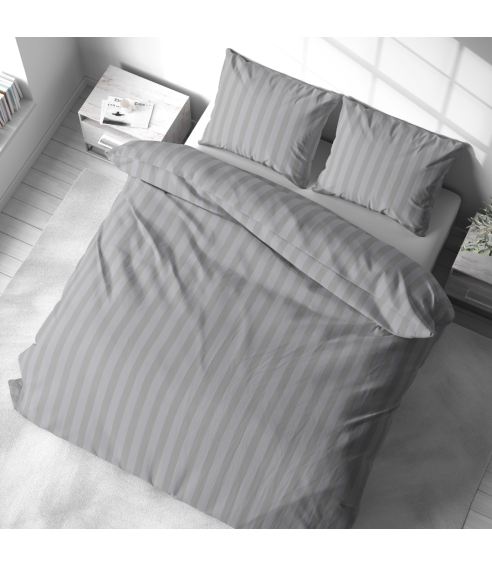 Patalynės komplektas „Grey Stripes“. Patalynės komplektai 140x200