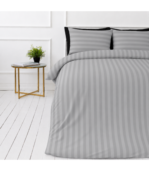 Patalynės komplektas „Grey Stripes“. Patalynė viešbučiams
