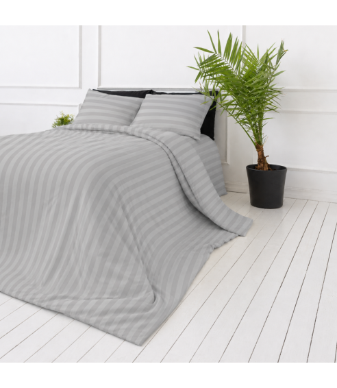 Patalynės komplektas „Grey Stripes“. Patalynė viešbučiams