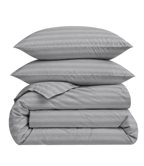 Patalynės komplektas „Grey Stripes“. Patalynė viešbučiams