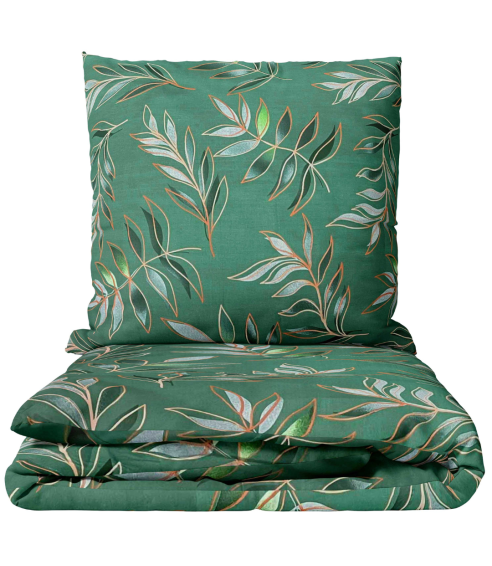 Patalynės komplektas „Jade Leaves“. Medvilninė patalynė