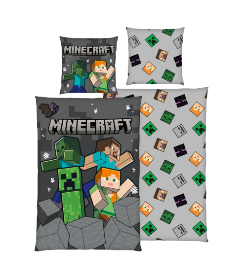 Patalynės komplektas „Minecraft“. Medvilninė patalynė