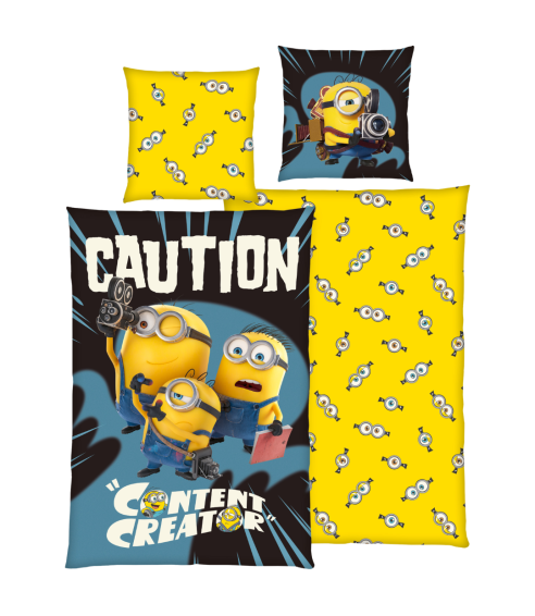Patalynės komplektas „Minions“. Medvilninė patalynė