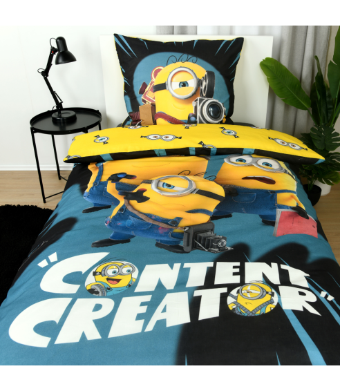 Patalynės komplektas „Minions“. Medvilninė patalynė