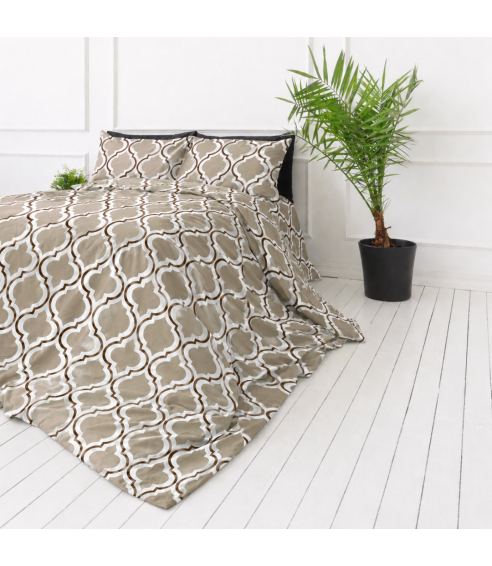 Patalynės komplektas „Moroccan Beige“. Medvilninė patalynė