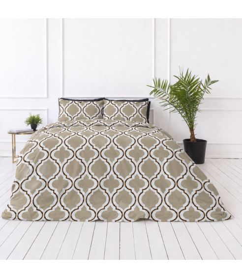 Patalynės komplektas „Moroccan Beige“. Medvilninė patalynė