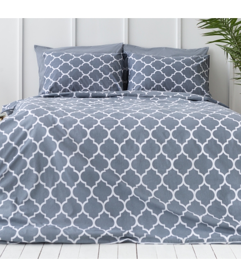 Patalynės komplektas „Morocco grey cotton“. Medvilninė patalynė
