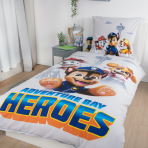 Patalynės komplektas „Paw Patrol“. Vaikiška patalynė, 135x200 cm. Šviesus patalynės komplektas su „paw patrol“ herojais ir bokšto motyvu. Patalynės komplektas „Paw Patrol“. Vaikiška patalynė, 135x200 cm. Šviesus patalynės komplektas su „paw patrol“ herojais ir bokšto motyvu.
