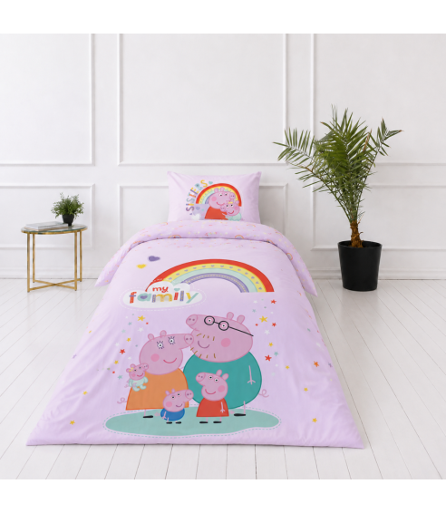 Patalynės komplektas „Peppa Pig“. Medvilninė patalynė