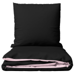 Patalynės komplektas „Pink Panther“. Rožinė patalynė, 140x200 cm, 150x200 cm, 160x200 cm, 180x200 cm, 200x200 cm, 200x220 cm, 220x240 cm. Dvipusis patalynės komplektas juoda ir švelnia rožine spalva.