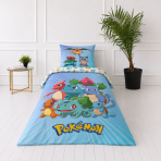 Patalynės komplektas „Pokemon“. Medvilninė patalynė, 135x200 cm. Mėlynų atspalvių patalynės komplektas su dideliais spalvingais pokémon personažų piešiniais. Patalynės komplektas „Pokemon“. Medvilninė patalynė, 135x200 cm. Mėlynų atspalvių patalynės komplektas su dideliais spalvingais pokémon personažų piešiniais.