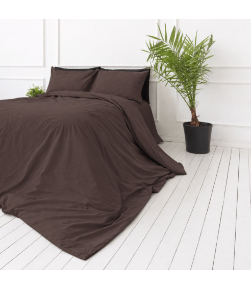 Perkelio patalynės komplektas „Brown Percale“. Perkelio patalynė