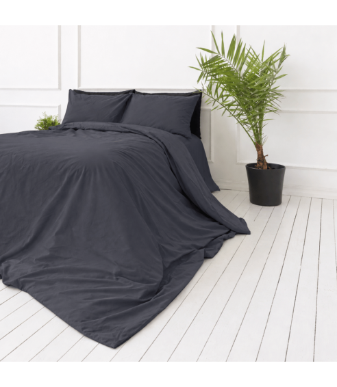 Perkelio patalynės komplektas „Dark Grey Percale“. Perkelio patalynė