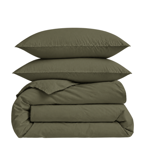 Perkelio patalynės komplektas „Moss Green Percale“. Perkelio patalynė