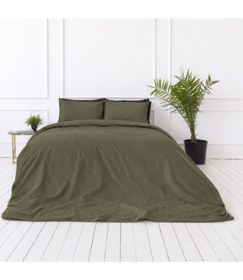 Perkelio patalynės komplektas „Moss Green Percale“. Perkelio patalynė