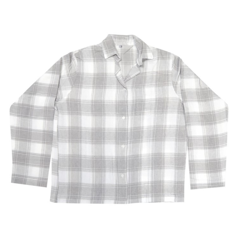 Pižama moterims „Grey checks“, S/M, L, XL. Šviesios spalvos frotinė pižama su puria medvilne Pižama moterims „Grey checks“, S/M, L, XL. Šviesios spalvos frotinė pižama su puria medvilne