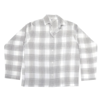 Pižama moterims „Grey checks“, S/M, L, XL. Šviesios spalvos frotinė pižama su puria medvilne Pižama moterims „Grey checks“, S/M, L, XL. Šviesios spalvos frotinė pižama su puria medvilne