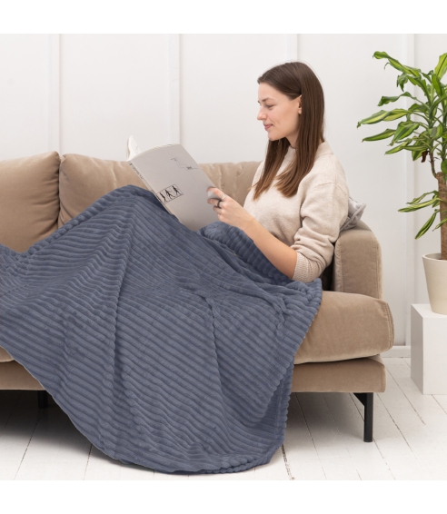 Pledas „Blue Shadow fleece blanket“. Pledai